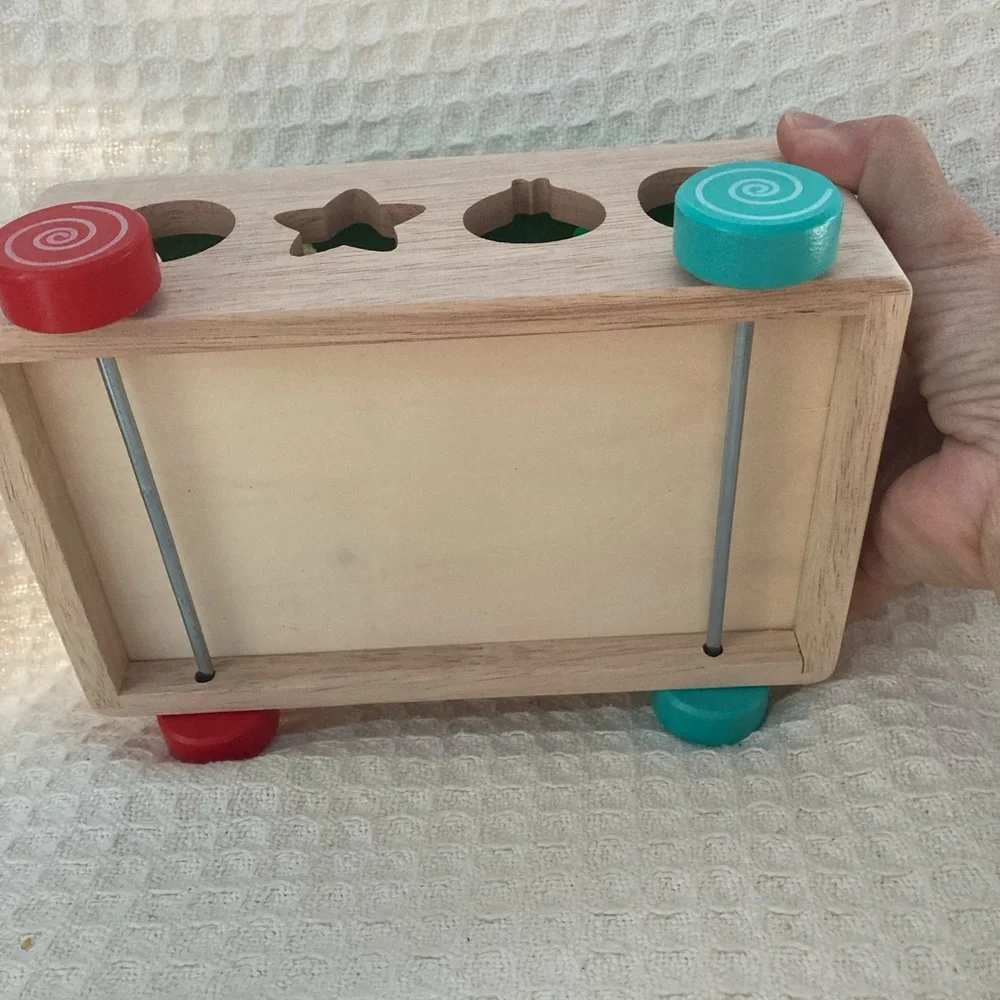 KMTJT Wooden Farm Orchard Shape Sorter Development Learning Toy EUC